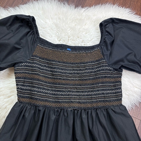 Old Navy Women’s XXL Black Puffy Sleeve Gathered Bust Full Length Flowing Dress - Picture 5 of 16